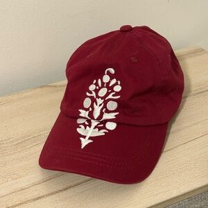 FP Movement by Free People Burgundy Hat with White “Buti” logo